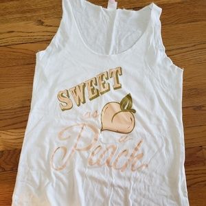 NWOT Boutique sweet as a peach retro tank Large